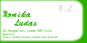 monika ludas business card